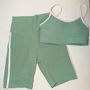 XS First Division Green Athletic Set with White Trim